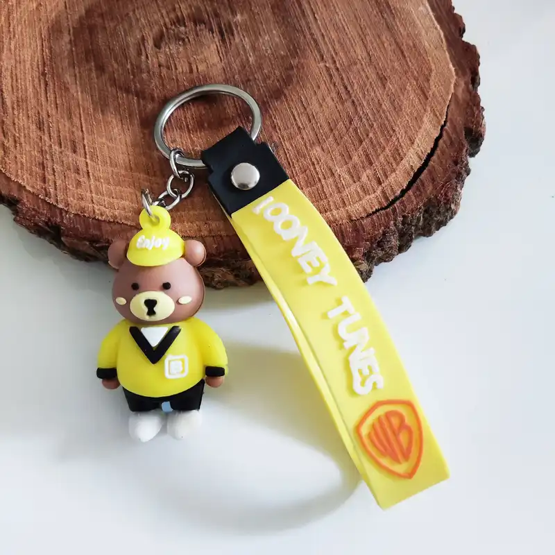 جاکلیدی مدل سیلیکونی طرح خرس تدی و لباس بیسبال کد DB20