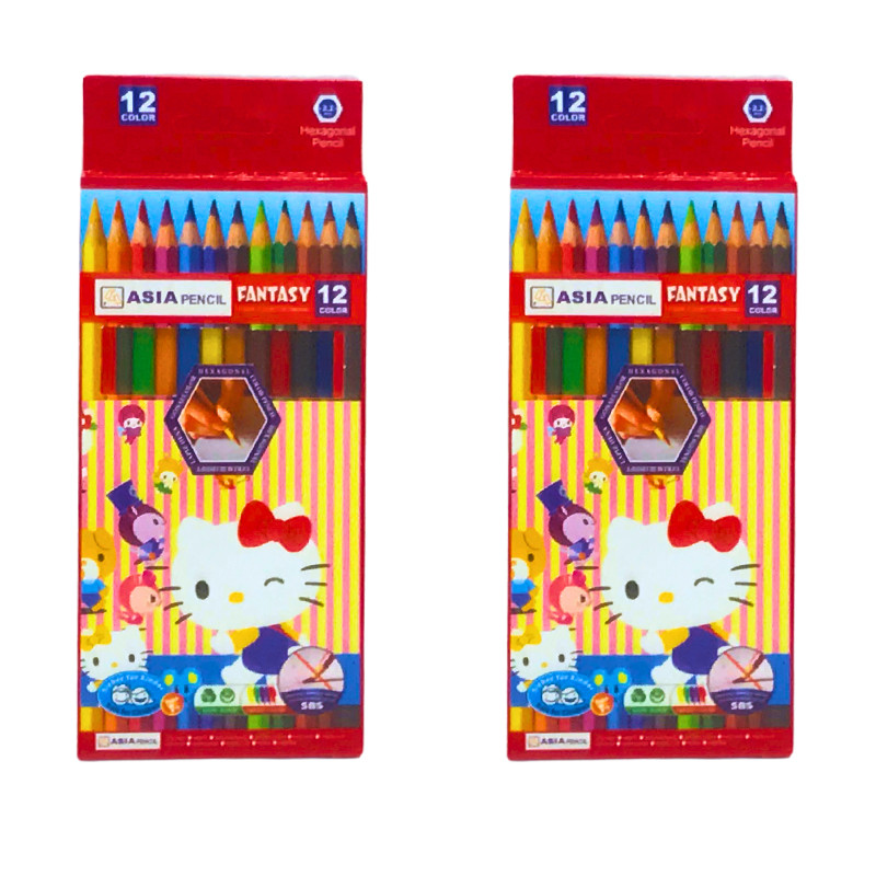 مداد رنگی 12 رنگ آسیا مدل کیتی