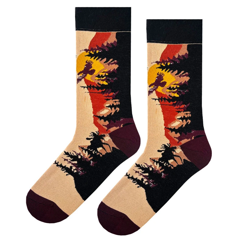 جوراب ساق بلند زنانه ال سون مدل افق خاموش کد PH1137