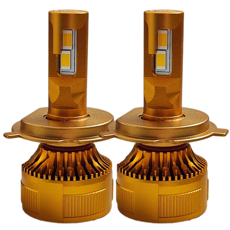 هدلایت لامپ خودرو تی بی اس دیزاین مدل T-30 GOLDEN پایه H4 بسته دو عددی 