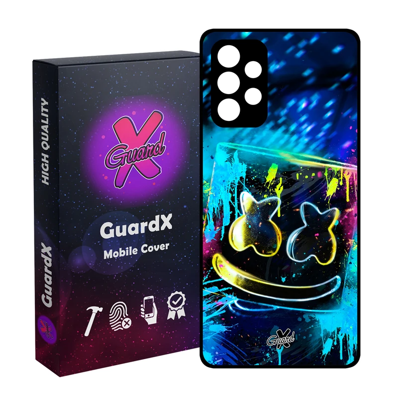 کاور گارد ایکس طرح Marshmello مدل Glass10104 مناسب برای گوشی موبایل سامسونگ Galaxy A73