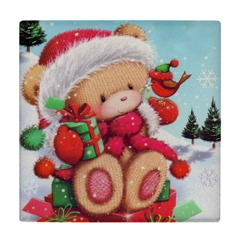 زیر لیوانی  طرح خرس عروسکی و جعبه هدیه کد    6222301_5710