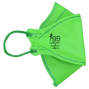ماسک تنفسی ریما مدل سه بعدی N99 نانو کد Green-F99 بسته 25 عددی