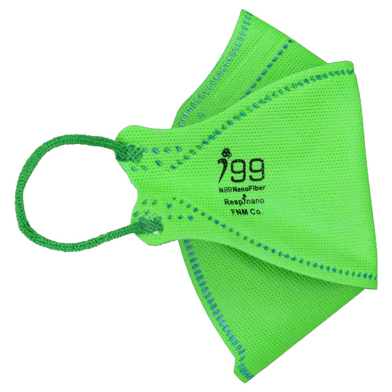 ماسک تنفسی ریما مدل سه بعدی N99 نانو کد Green-F99 بسته 25 عددی