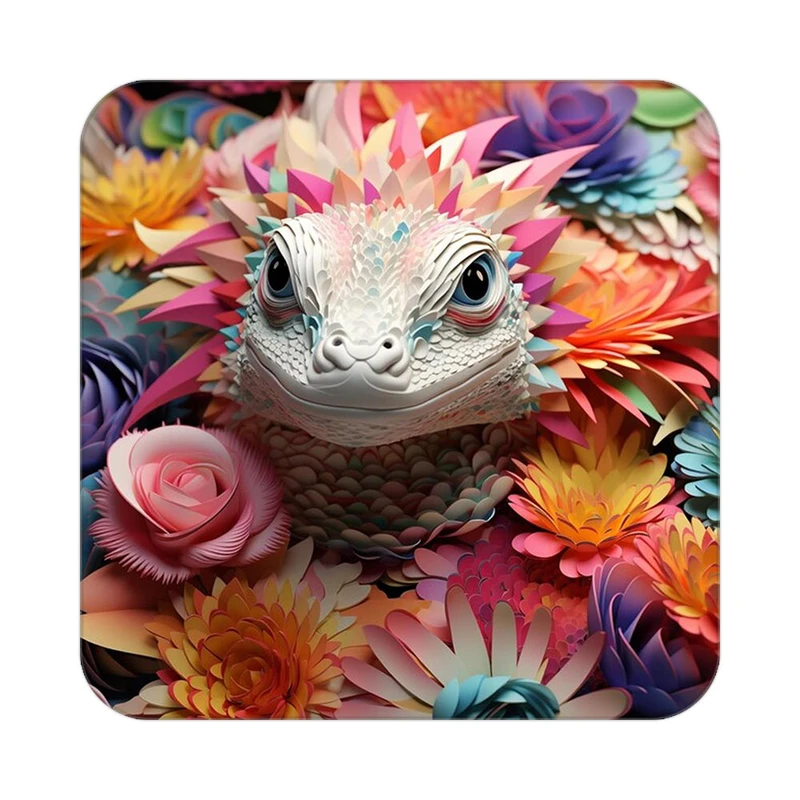 زیر لیوانی کاکتی طرح حیوانات رنگی مدل mp26490