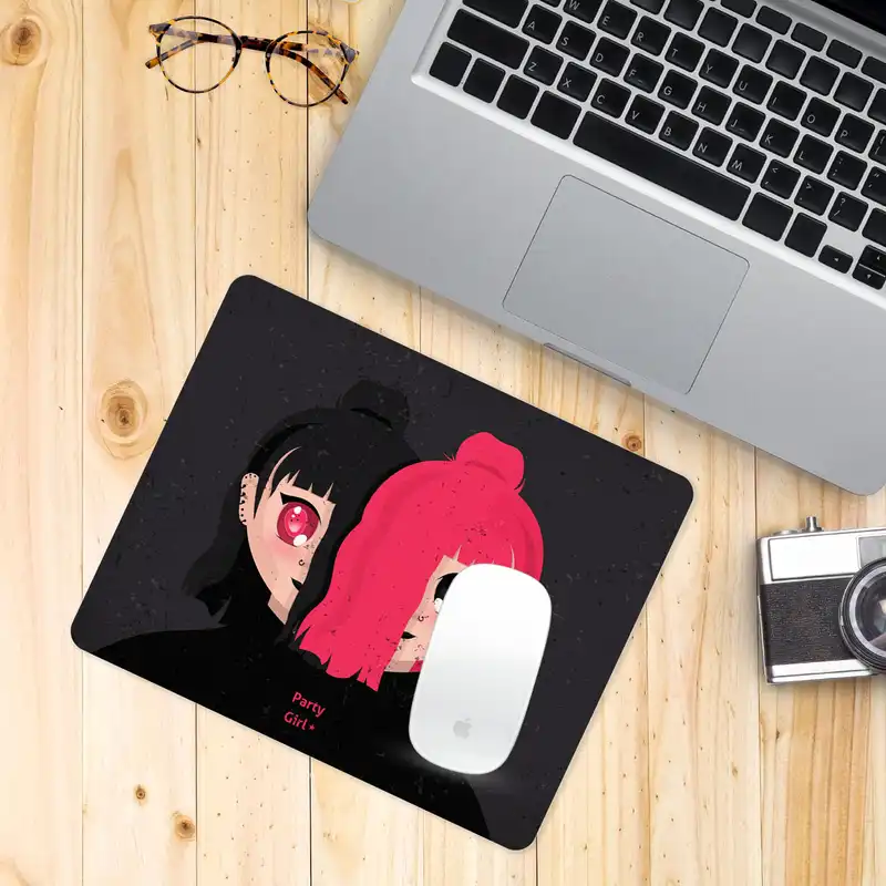 ماوس پد طرح بلک پینک مدل W261