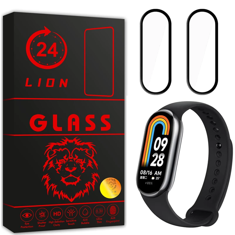  محافظ صفحه نمایش لاین مدل RT007 مناسب برای ساعت هوشمند شیائومی Mi Band 8 بسته دو عددی
