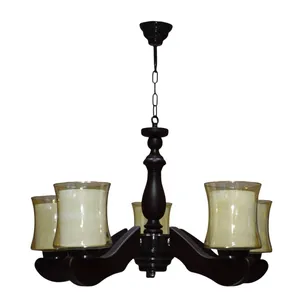 لوستر چوبینه 5 شعله کد C119/5