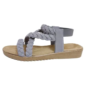 صندل زنانه مدل گیس بافت ضربدری کشی