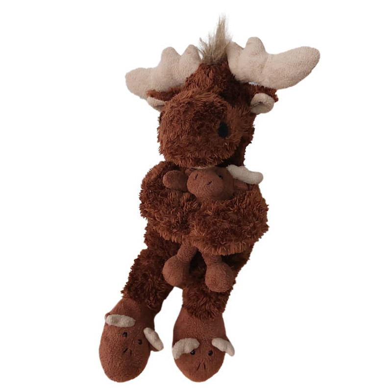 عروسک طرح گوزن مدل Moose and Baby کد SZT4/262 ارتفاع 38 سانتی متر