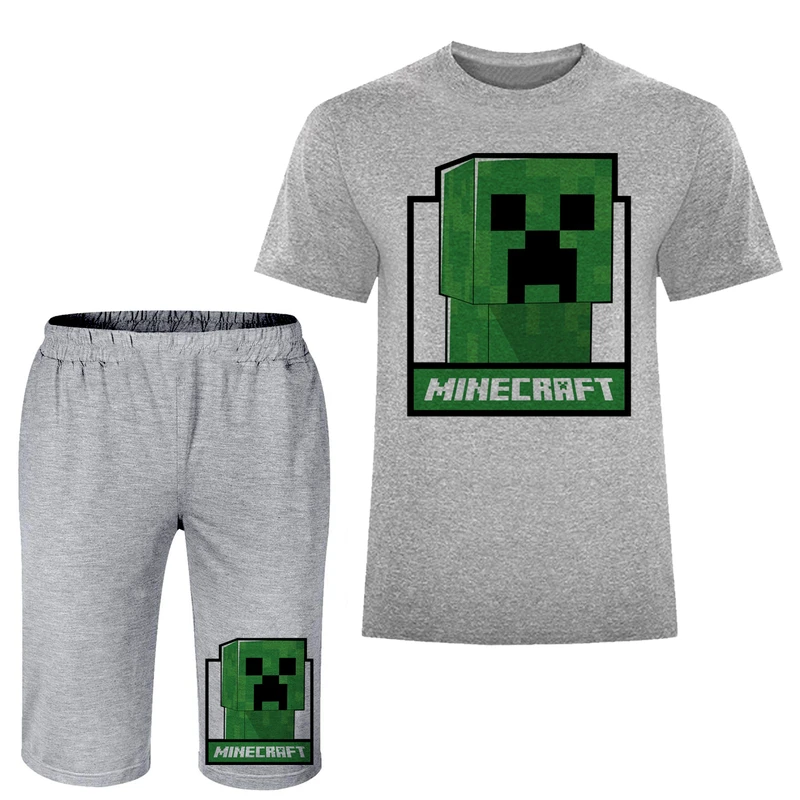 ست تی شرت و شلوارک مردانه مدل ماینکرفت A179