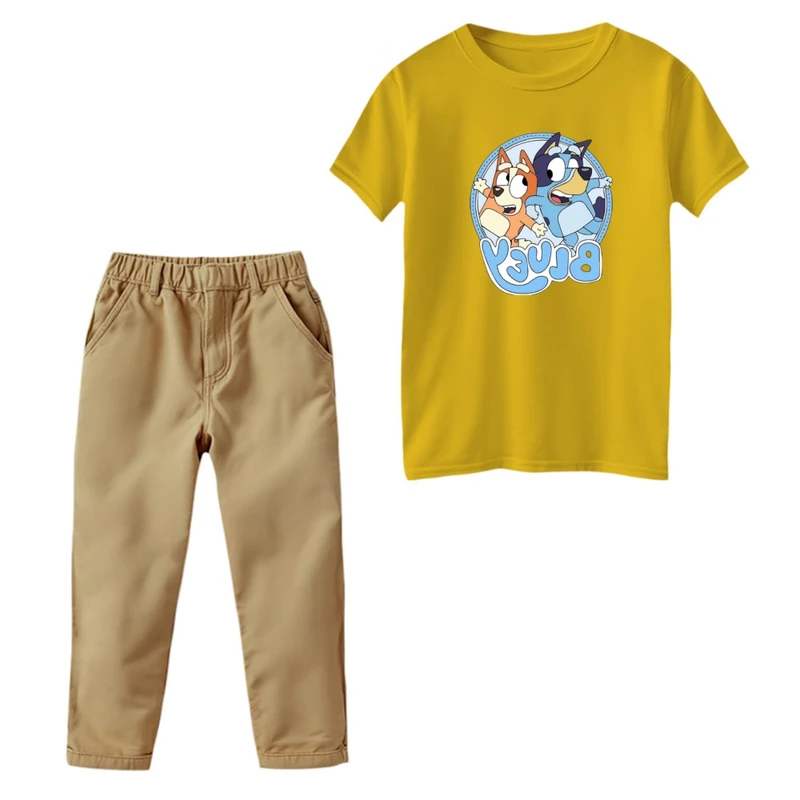 ست تی‌شرت و شلوار پسرانه مدل بلویی کد 03