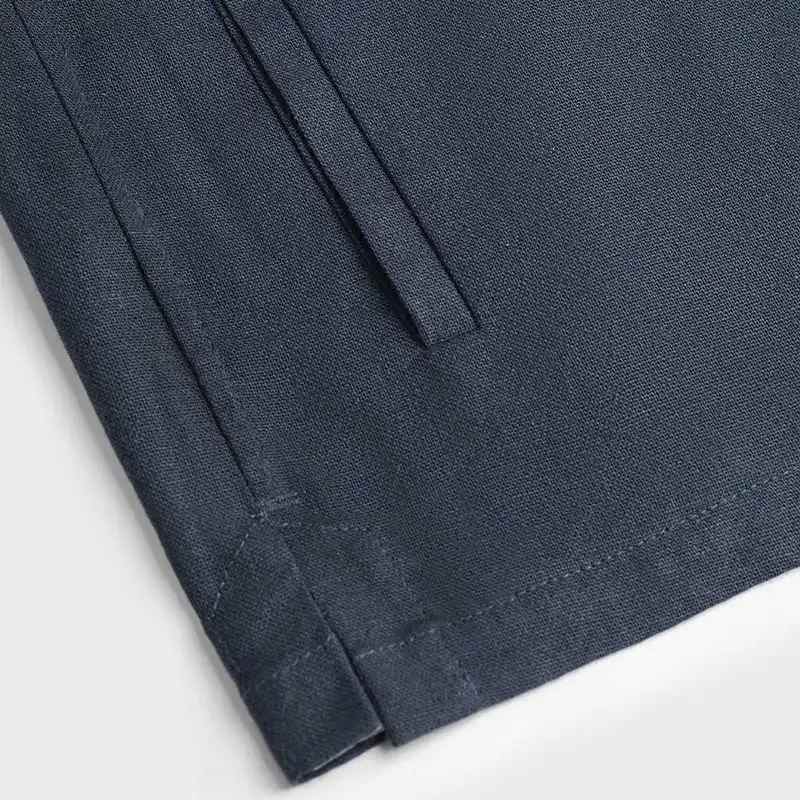 پیراهن آستین بلند مردانه کروم مدل دو جیب لینن 2413905