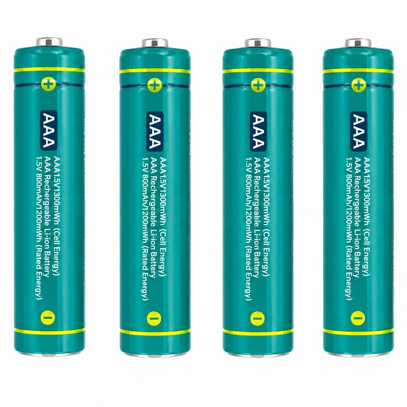 باتری نیم قلمی قابل شارژ بستون مدل 1.5V-li-ion-1300mwh بسته ۴ عددی
