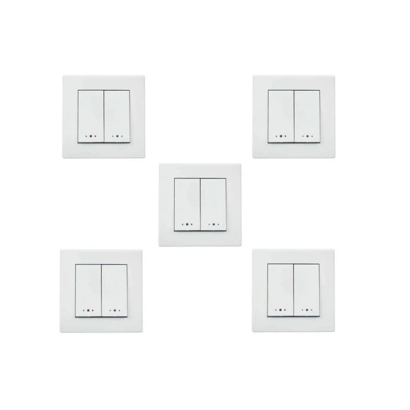 کلید دو پل توکار پارت الکتریک مدل تابش بسته 5 عددی