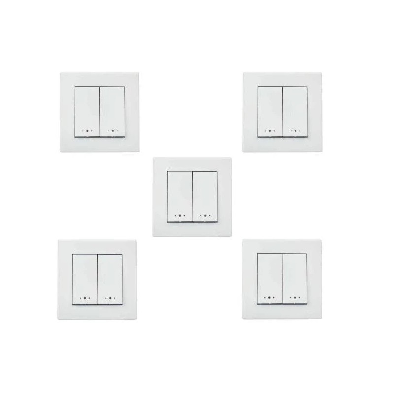 کلید دو پل توکار پارت الکتریک مدل تابش بسته 5 عددی