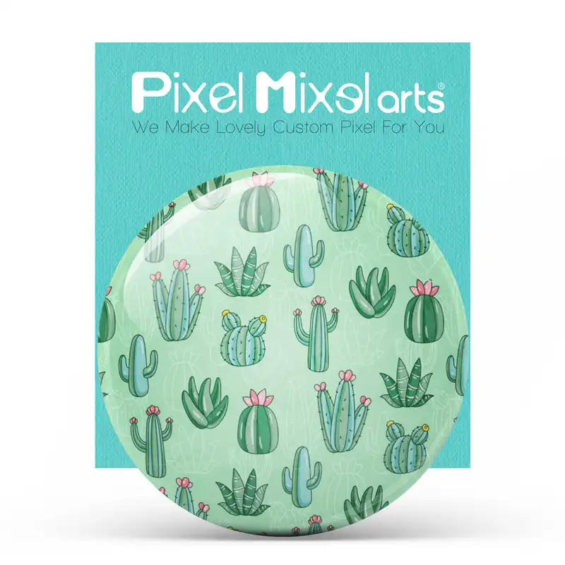 آینه جیبی پیکسل میکسل طرح کاکتوس مدل 50MB-PLCA041