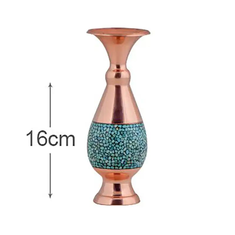 گلدان فیروزه کوبی آقاجانی مدل صراحی کد 16