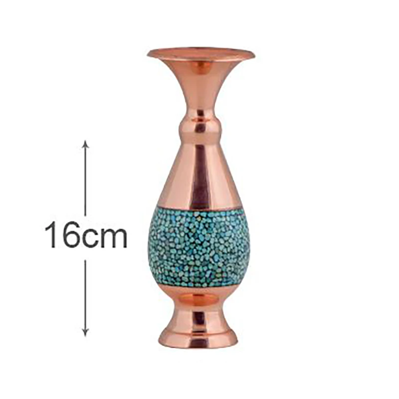 عکس شماره 2 : گلدان فیروزه کوبی آقاجانی مدل صراحی کد 16