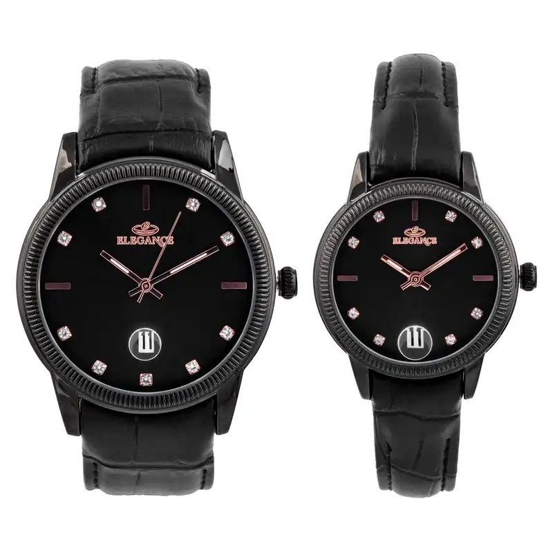 ست ساعت مچی عقربه ای زنانه و مردانه الگانس مدل WS-74