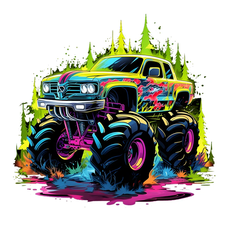 استیکر پارچه و لباس پاد آفرین مدل کارتونی آفرود کد S3767