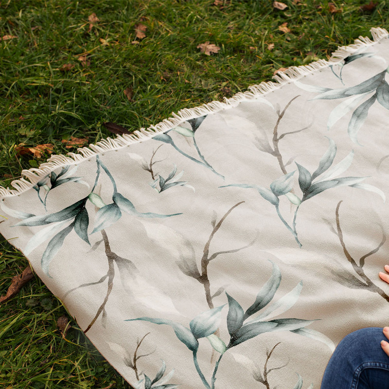 شال مبل مدل برگ کد F2SH1070 سایز 100x180 سانتی متر