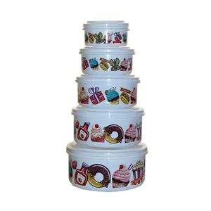 ظروف نگهدارنده طرح کاپ کیک بسته 5 عددی