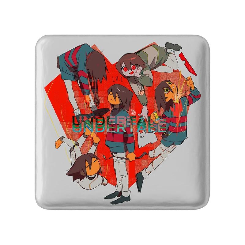 مگنت خندالو طرح بازی آندرتیل (Undertale) مدل مربعی کد 31725