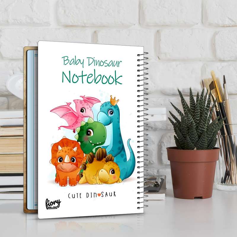 دفتر مشق 50 برگ مستر راد مدل ماجراهای اولیه طرح دایناسورها کد fiory 2528