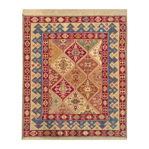 گلیم دستباف یک متری طرح خشتی مدل AA227