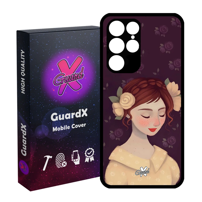 کاور گارد ایکس طرح Girl مدل Glass10325 مناسب برای گوشی موبایل سامسونگ Galaxy S22 Ultra