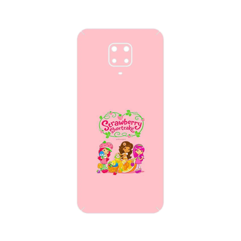 برچسب پوششی ماهوت مدل Strawberry Shortcake مناسب برای گوشی موبایل شیائومی Redmi Note 9 Pro