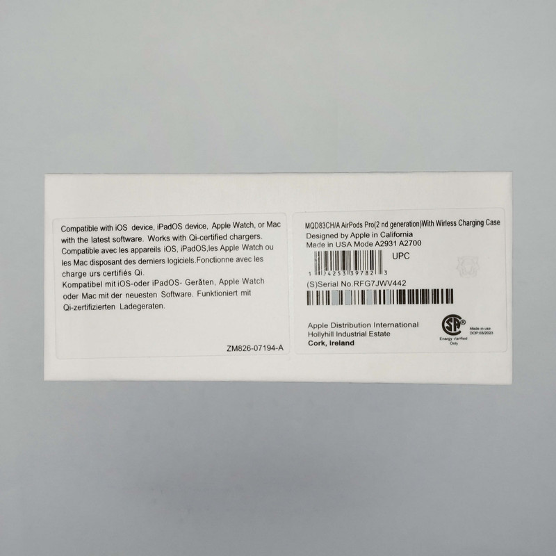 هدفون بلوتوثی مدل AirPods Pro 2nd Generation MQD83CHA