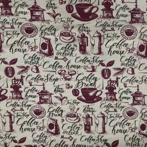پارچه آشپزخانه صنایع نساجی گلچهر مدل coffee کد 103