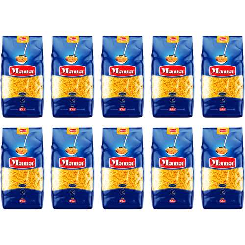 ماکارونی فرمی میکس سبزیجات مانا -500 گرم بسته 10 عددی