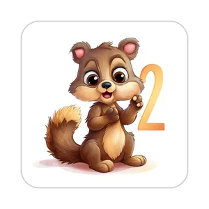 زیر لیوانی کاکتی طرح حیوانات کارتونی مدل mp27410