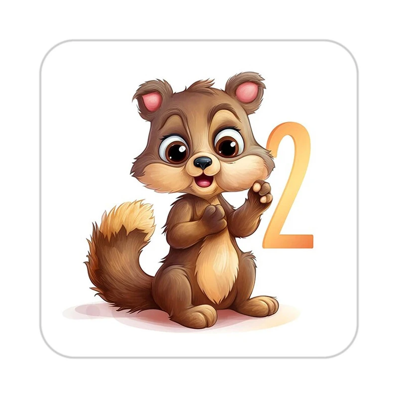 زیر لیوانی کاکتی طرح حیوانات کارتونی مدل mp27410