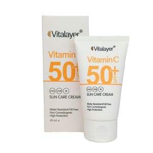 نقد و بررسی کرم ضد آفتاب بی رنگ ویتالیر +SPF50 مدل Vitamin C مناسب انواع پوست حجم 40 میلی لیتر توسط خریداران