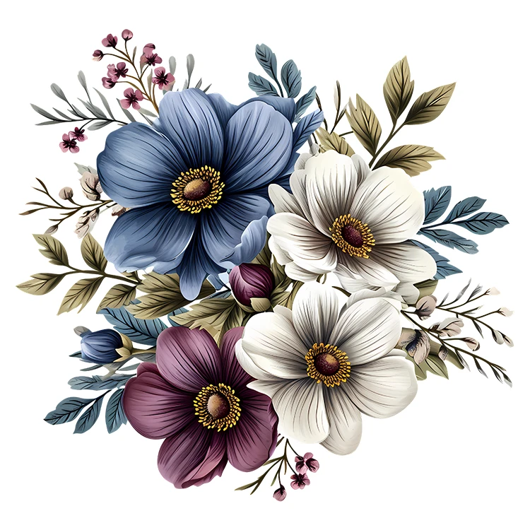 استیکر پارچه و لباس پاد آفرین مدل کارتونی طرح گل کد S6055