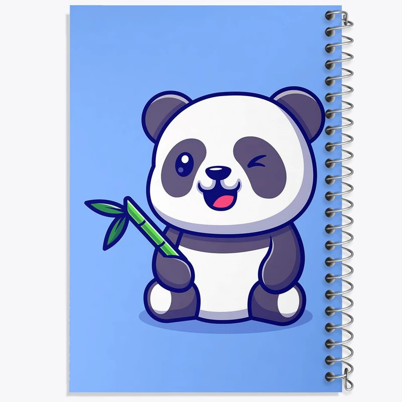 دفتر شطرنجی 50 برگ خندالو طرح حیوانات بامزه پاندا کد 25420