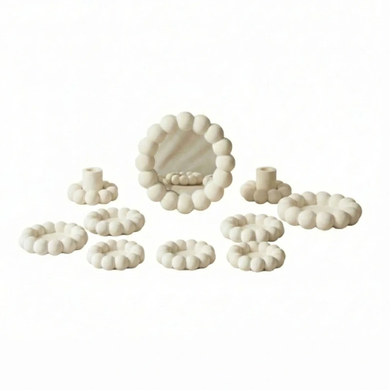 مجموعه ظروف هفت سین 9 پارچه مدل سنگ مصنوعی مرواریدی