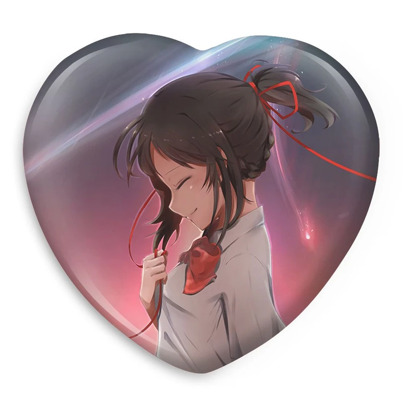 پیکسل خندالو طرح میتسویا میامیزو انیمه یورنیم Your Name مدل قلبی کد 16260