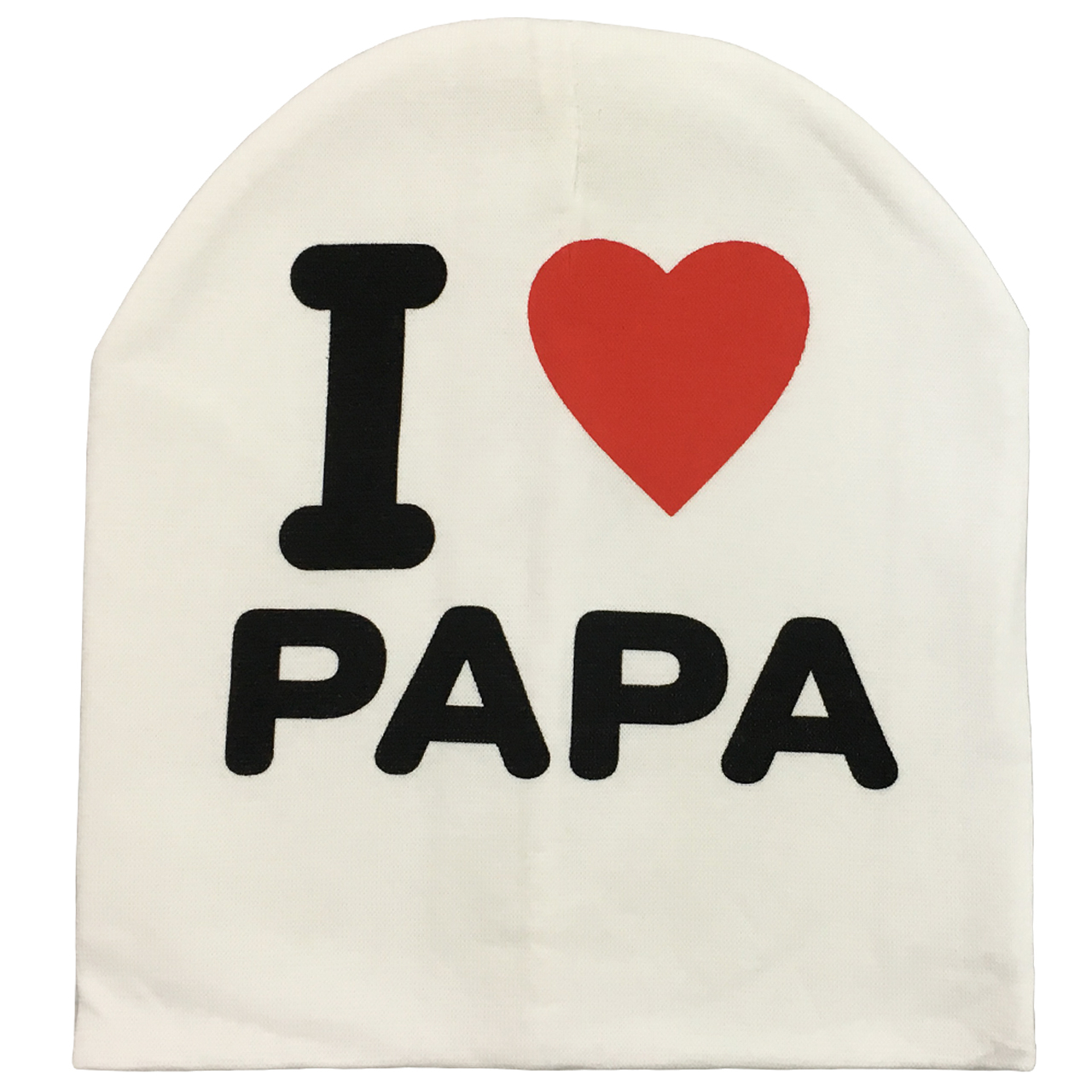 کلاه بچگانه مدل i love papa رنگ سفید