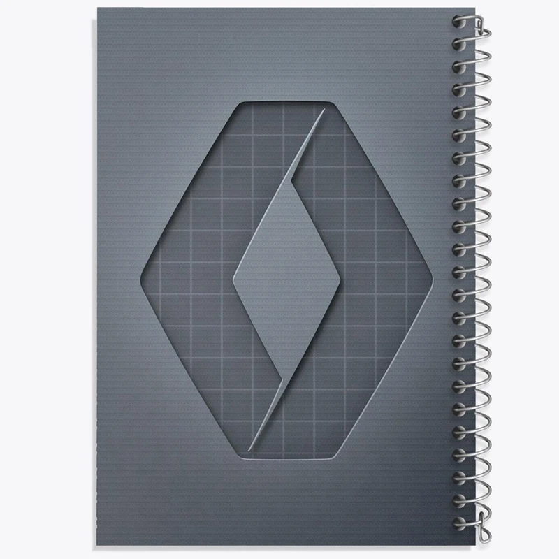 دفتر شطرنجی 50 برگ خندالو طرح رنو Renault کد 23418