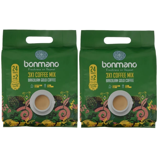 کافی میکس 1*3 گلد برزیل بن مانو بسته 2 عددی