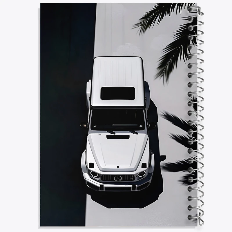 دفتر شطرنجی 50 برگ خندالو طرح ماشین بنز کد F6844