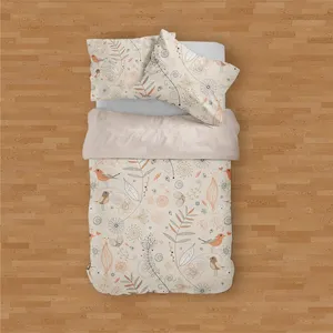 سرویس روتختی مدوپد طرح گنجشگک آوازه‌خوان مدل PAT00225 یک نفره 4 تکه