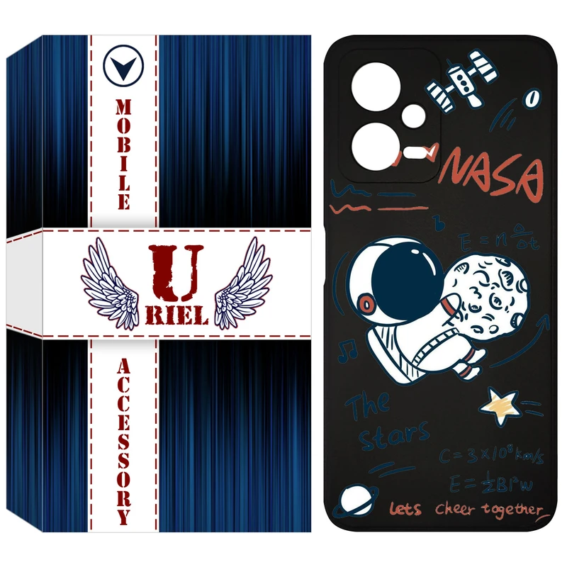 کاور یوریل مدل KSH کد 27 طرح ناسا مناسب برای گوشی موبایل شیائومی Poco X5 / Redmi Note 12 5G