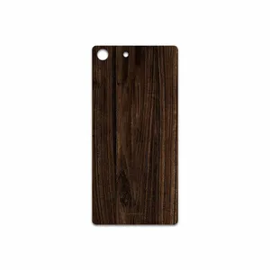 MAHOOT Dark Walnut Wood Cover Sticker for Sony Xperia M5