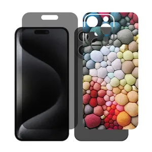 Glass Together model privacy screen protector Suitable for Apple iPhone 16 Pro Max mobile phone with back cover sticker